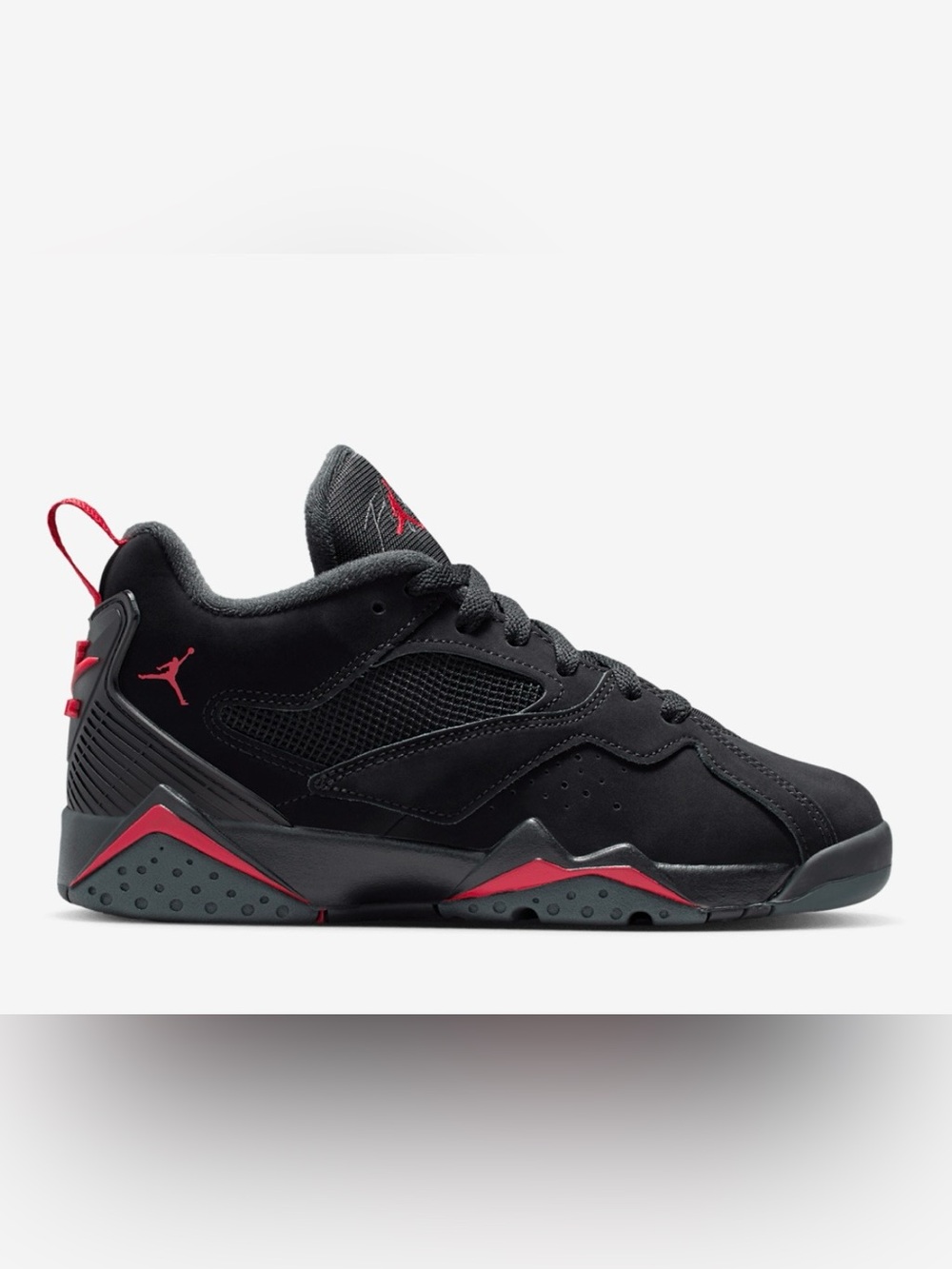Boys Air Jordan MVP 92 sneakers, black & red, size 5.5